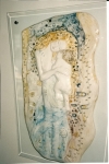 Titolo: Maternità  (Omaggio a Klimt) -Tecnica: Ceramica policroma -  - 2001 - 0