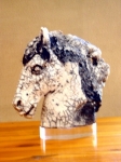 Titolo: Il cavallo del principe -Tecnica: Ceramica-Raku - 21x19 cm - 2005 - 0